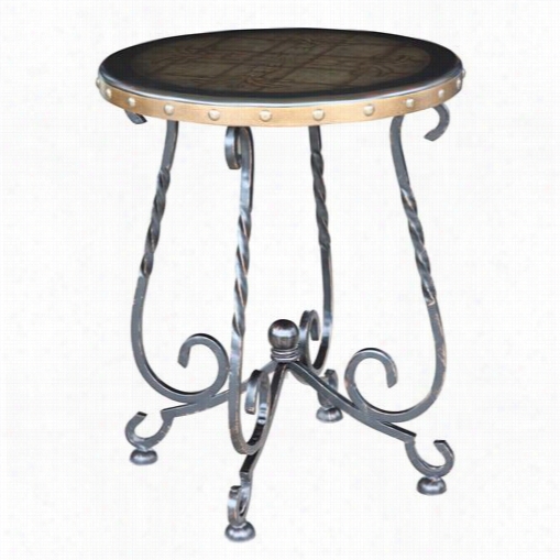 Gail's Accets 20-0188et Chambery Iron Base Black End Table