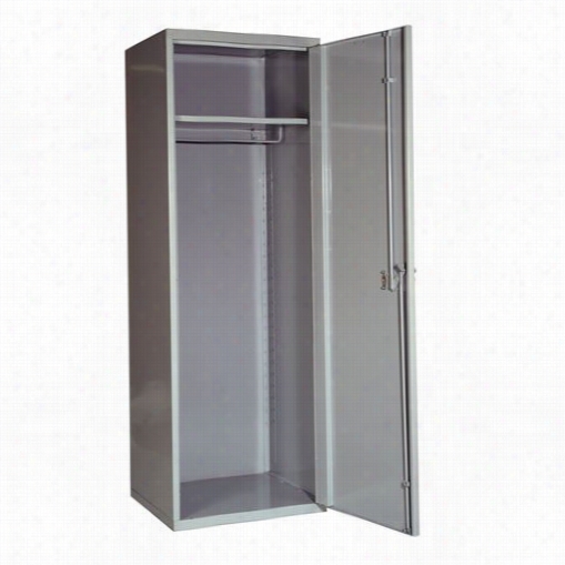 Hallowell Ha822-1as-pl 18""w X 22""d X 72""h Single  Tier 1-wide All-welded Security Max Locker In Platinum