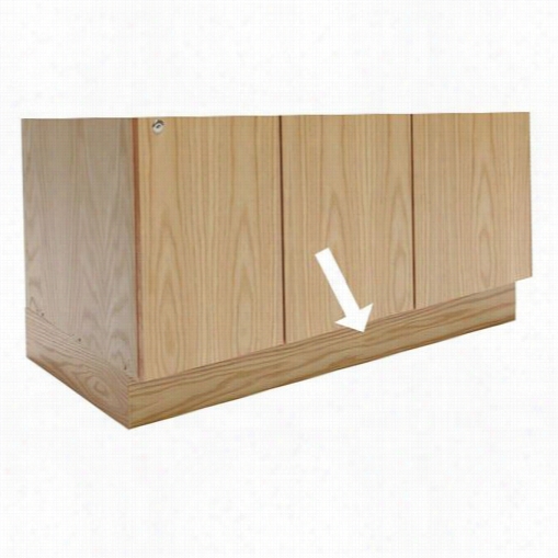 Hallowell Wcb358w-ro 45"&qhot;w X 18&qquot;"d X 4""h Natural Red Oak With Lcaer All-wood Club Locker Base