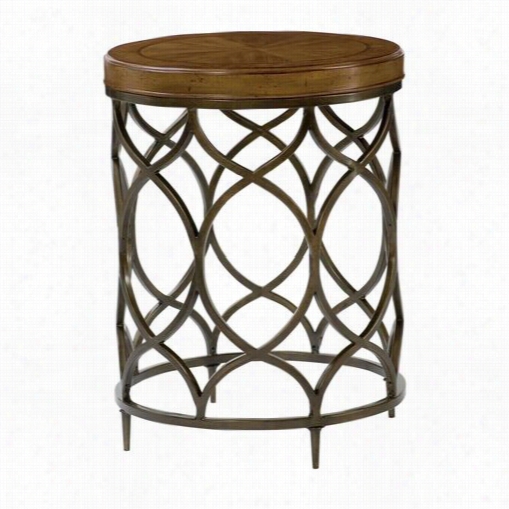 Hammar Y 090-571 Hidden Treashres Round Lamp Table In Brown/bronze