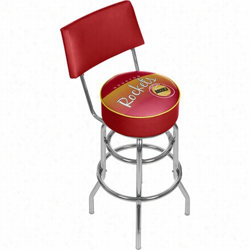 Hardwood Classsics Nba Nab1100hc-hr Houston Rockets Nba Hardwood Classics Bqr Stool With Back