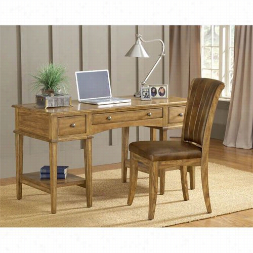 Hillsdale Furniture 4337gd Gresham Desk With Grand Bay Hcair In Medium Oak