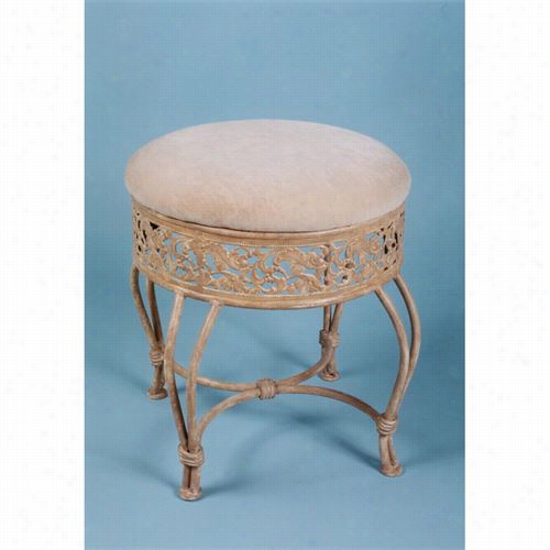 Hillsdale Furniture 50931 Vila Iii Vanity Stool In  Antique Beige