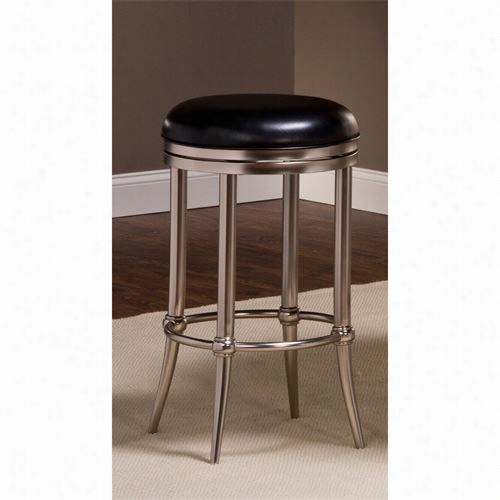 Hillsdaale Furniture 5173-837 Cadman Backless Bar Stool In Dull Nickel