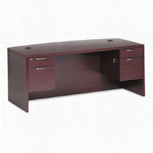 Hon Ndustries  Hon11595afnn Valido 11500 Bend Top Double Pedestal Desk  In Mahoga Ny