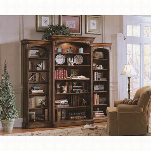 Hooker Furnit Ure 281-10-545 Brookhaven Open Bookcase In Medium Wkod