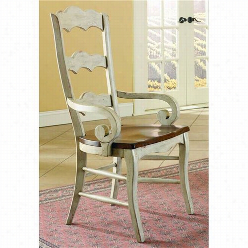 Hooker Urniture 479-7-400 Summerglen Ladderback Arm Chari In White/cream/beige - Set Of 2