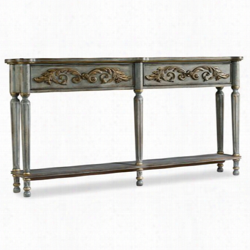 Hooker F Urniture 5349-85001 Two Drawer Gilded Console In Gray