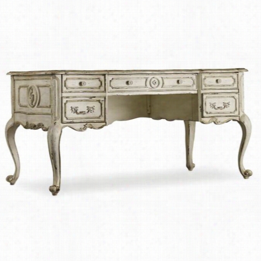 Hooker Furniture 5437-10458 La Maison Du Travial 62"" Writing Desk In White/creamb/eige