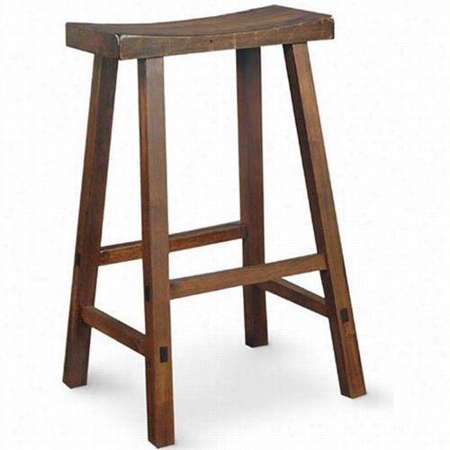 International Concepts 1s61-682 Dining Essentials 24"" Saddle Seat Stool In Walnut