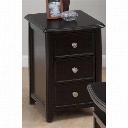 Jofran 319-7 2  Drawers Chairside Table In Corranado Espresso