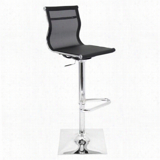 Lumisource Bs-tw-mirage-bk Mirage Bar Stool In Black