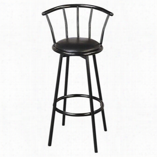 Monarch Specialties I2398 43&wiot;&quoth Swivel Bar Stool In Black - Set Of 2