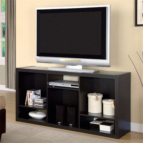 Monarch Specialties I2519 56&suot;"l Hollow Core Tv Console Or Bookcase In Cappuccino
