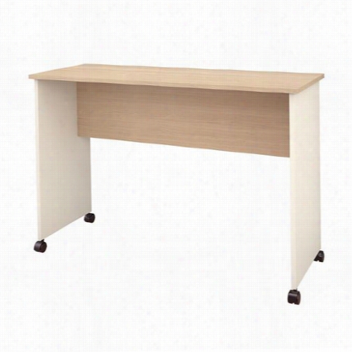 Nexera 351943 Atelier Mobile Work Surface In Unaffected Maple/ivory