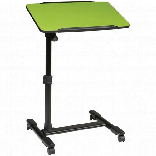 Osp Ddesigns Lt733-6 Mobile Laptop Cart With Adjustable Rise To The ~ Of In Green