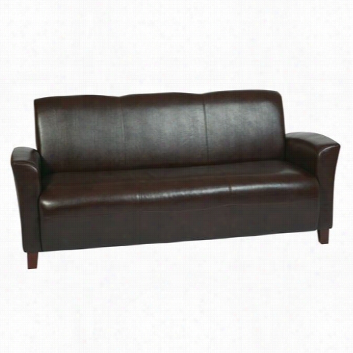 Osp Designs Sl2373ec9 Eco Leather Embrace Sofa In Mocha