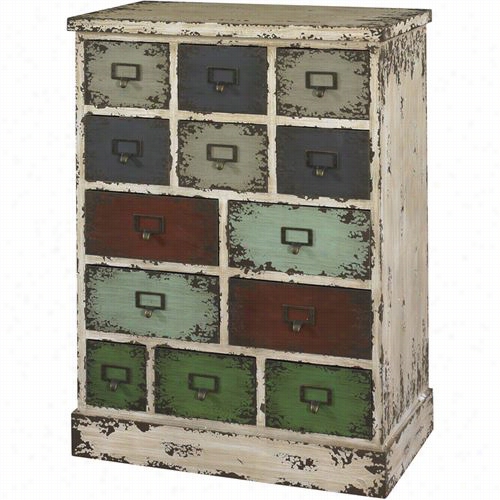 Powell Furniture 990-333 Parcel 13 Drawer Cabinet In Distressed Of A ~ Color