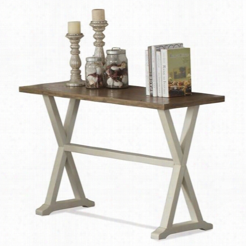 Riverside 18216 Framingham Console Table  In Suton Plac Gray/nova  White