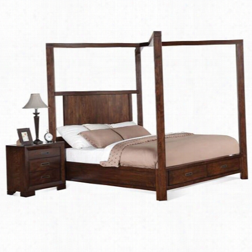 Rierside 75884-75889-75882-75876-75877 Riata California King Poster Bed With Canopy