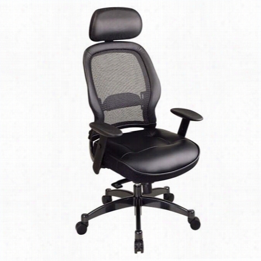 Spacw Seatingg 27008 27 Succession Breathable Mesh Back Managets Chair With Adjustable Heardest