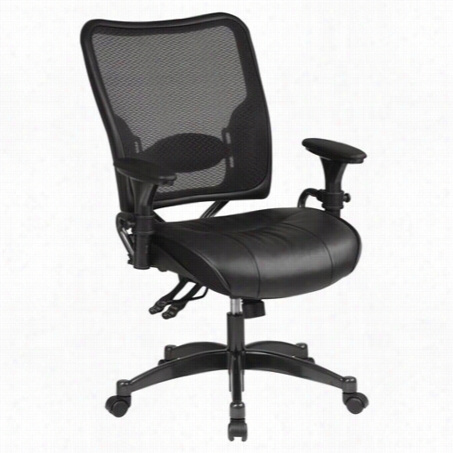 Space Seating 6876 68 Series Professiona1 Dual Function  Air Grdi Back Chair With Black Leathr Seat