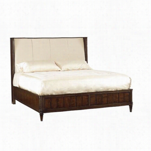 Stanley Furniture 193-13-52 Avaloh Heights Queen Fair Park Uphholstered Storage Bed In Dark Woodtone