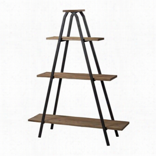 Steling Industries 51110003  Wooden ""a"" Line Shelves With  Metal Frame