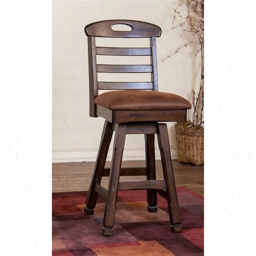 Sunny Designs 1866dc-30 Santa Fe 30""h Swivel Barstool In Dark Chocolate