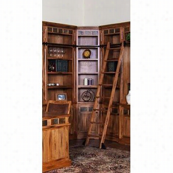 Sunny Designs 2966ro-b6 Sedona Inside Corner Bookcase In Rustic Oak