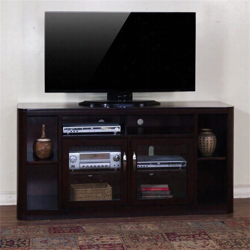 Sunny Designs 3532mt-65 Monterey 65"" Tv Consoke In Merlot