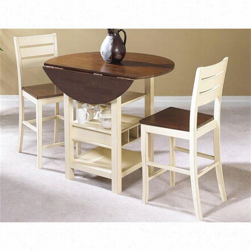 Sunset Commercial Cr-a7007-68_(2)cr-a7007-24-rta Sunset Dining 3 Piece Cascade Pub Set In Cream