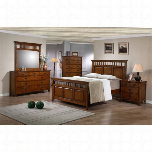 Sunset Trading Ss-tr750-ch-sss-tr750-dr-ss-tr750m-r-ss-tr750-ns-ss-tr900-q-bed Tremont 5 Piee Queen Bedroom Set In Warm Chestnut