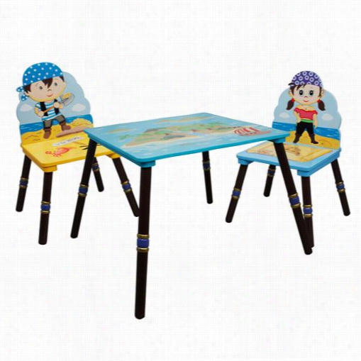 Teamson Td-1153s-b Pirates Island Table And Set Of 2 Chairs - B