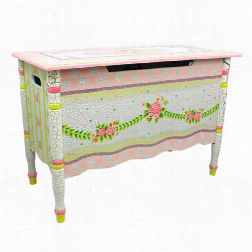 Teamson W-6338g Crackled Rose Toy Chest