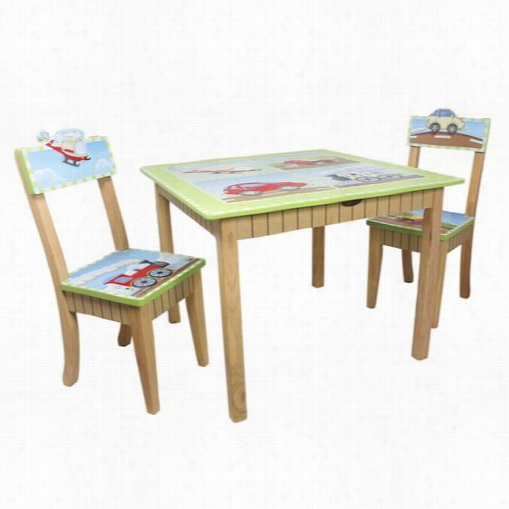 Teamson W-9846 Transportation Table And Set Of 2 Chairs