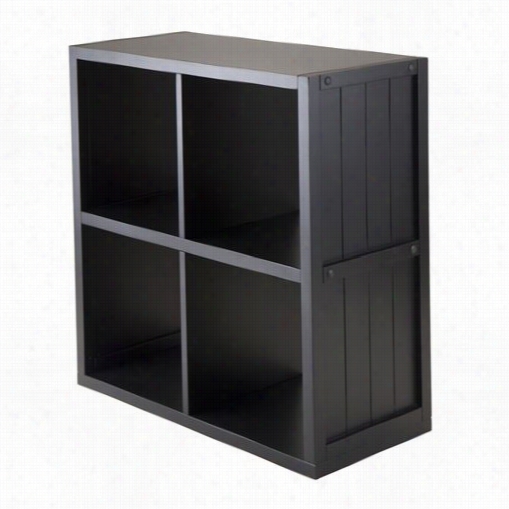 Winsme 20025 Shef 2 X 2 Cube With Wainscoting Panep In Black