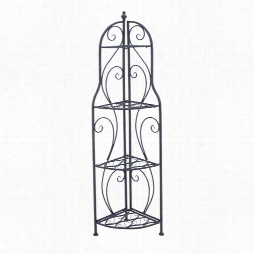 Woodland Imports 63377 Corner Rack With Modern Int Eriorrs And Conventioonal Decors