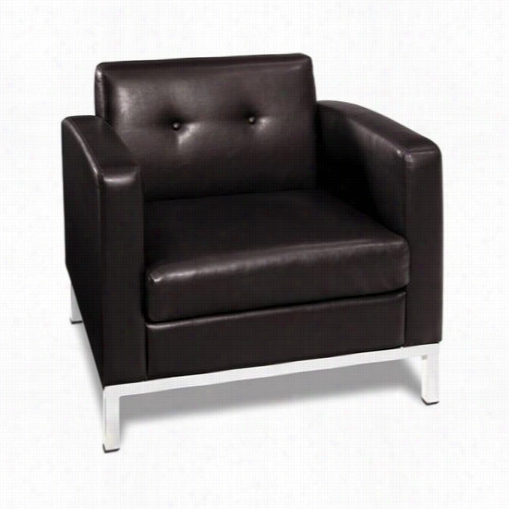 Worksmart Wst51a-e34 All Street Faux Leather Armchair In Espresso
