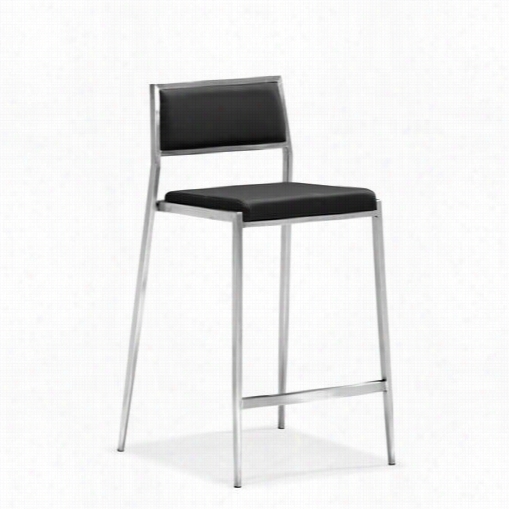 Zuo 300188 Dolemite Counter Chair In Black Set Of 2