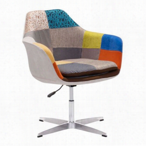 Zuo 500500 Brabant Occasional Chair In Patchwork Mult1coor