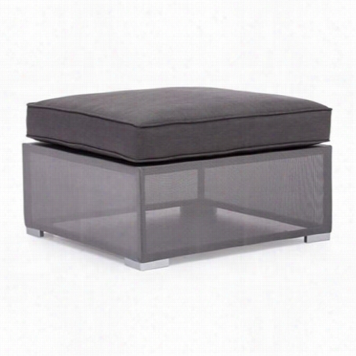 Zuo 703661 Clear Water Bay Ii Ottoman In Grayy