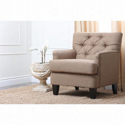 Abbyson Living Hs-sf-180 Freemont Tufted Fabric Clu Bchair In Espresso