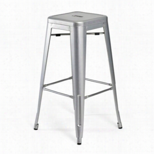 Aeon Furniture M-84115-30 Galaxy-2 Barstool In Galvanized Stel