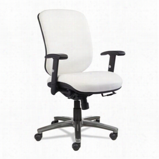 Alera Aleen4206 Eon Series Multifunction Mid-back Stain Re Sistant Upholstery Chair In Whhite