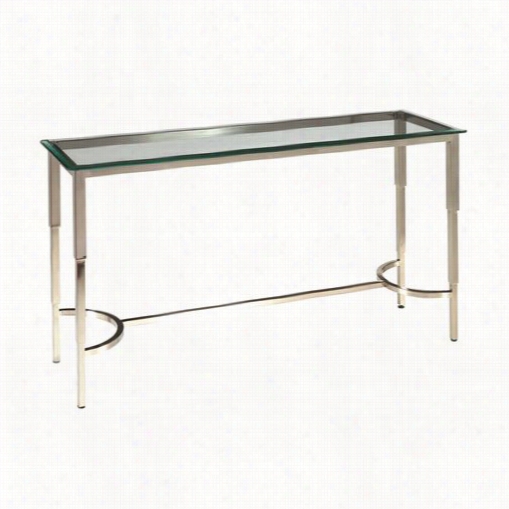 Allan Copley Designs20502-03-g Sheila Rectangular Glass Head Console Tabl With Brusheds Tainless Steel Base