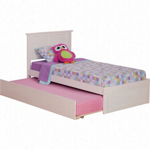 Atlantic Furnitjre A8r62201 Madison Doubled Bed With Flat Panel Footboard And Urban Trundle
