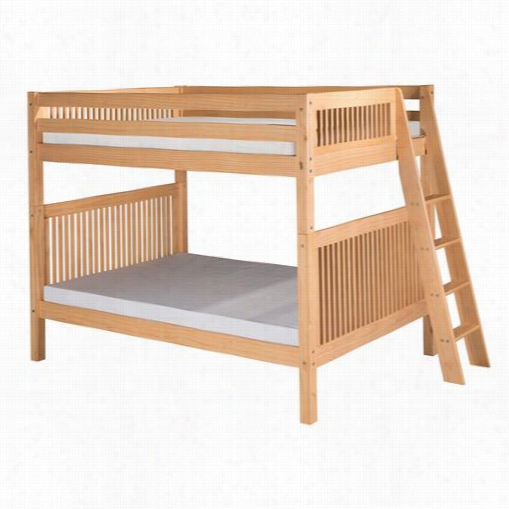 Camaflexi C171 Twin Over Full Bunk Bed With Miission Headboard Andlateral Angle Ladder