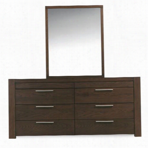 Casana 525-458-525-491 Hudson 8 Draweer Dresser With Portrait Mirror