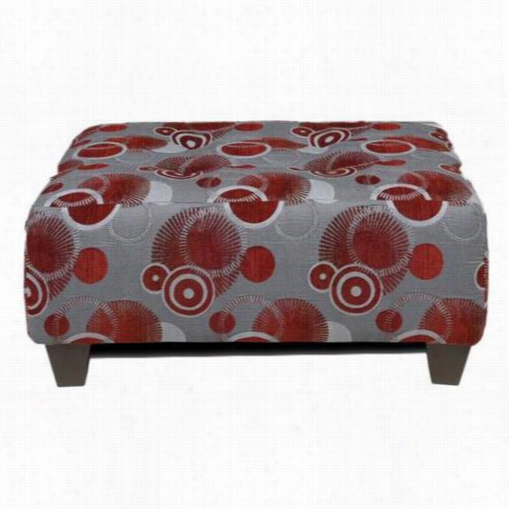 Chelsea Home Furniture 100-otto-cr Suzzy O Ttoman In Crleste Ruby